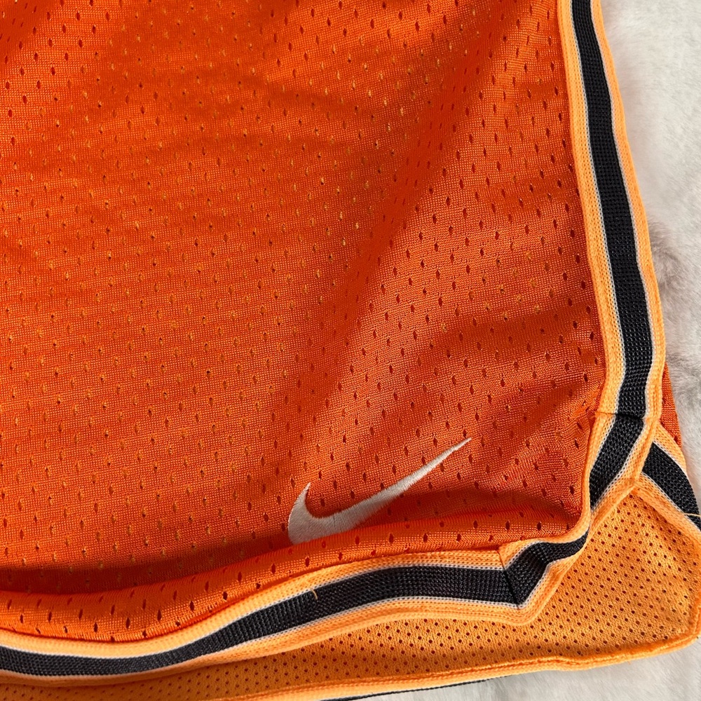 Nike Orange mens  Mesh Athletic Shorts Swoosh Logo Lightweight Training Gym s - Picture 2 of 6